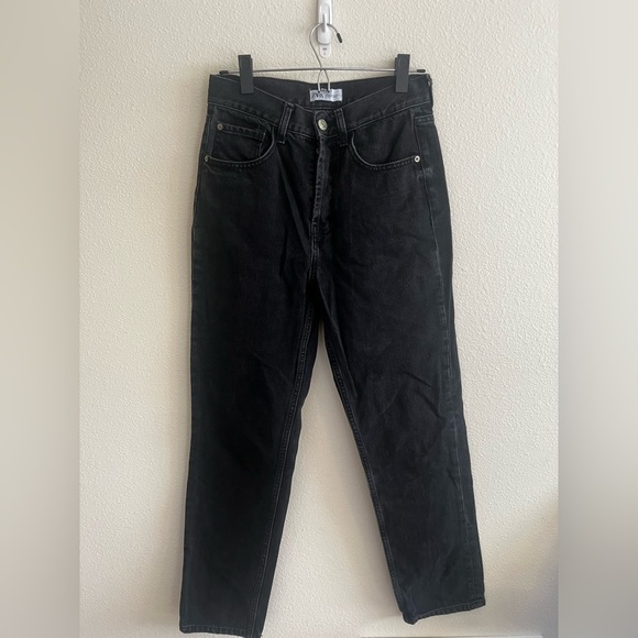 Zara Denim - ZARA Dark Grey Straight Leg Jeans